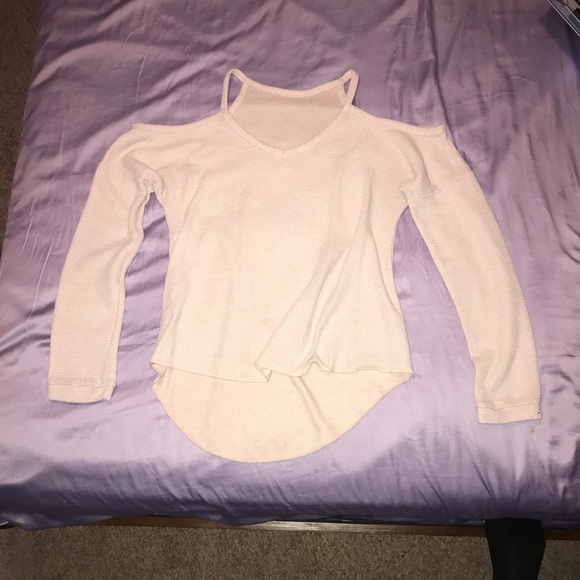 Beige Cream Cut Out Sweater - Picture 1 of 2